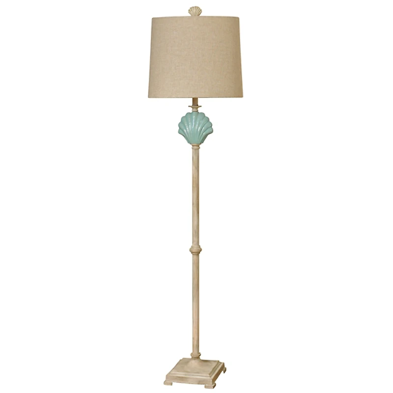 Blue Clamshell Gili Floor Lamp