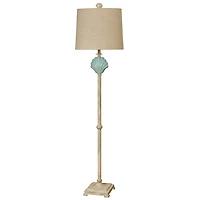 Blue Clamshell Gili Floor Lamp