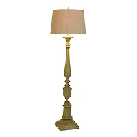 Antique Green Bourgault Floor Lamp