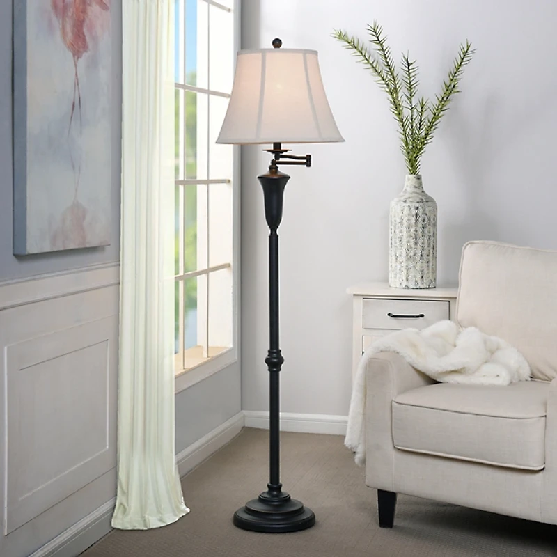Dark Bronze Madison Swing Arm Floor Lamp