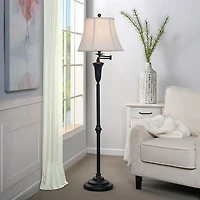 Dark Bronze Madison Swing Arm Floor Lamp