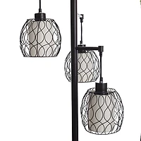 Metal Tiered Woven Cage Robert Floor Lamp
