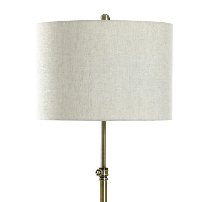 Brass Lily Floor Lamp with Marble Base