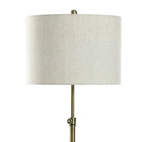 Brass Lily Floor Lamp with Marble Base