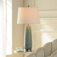 Sage Green Ceramic Dimpled Table Lamp