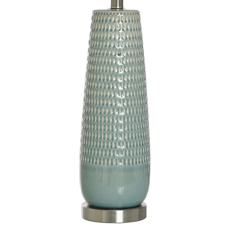 Sage Green Ceramic Dimpled Table Lamp