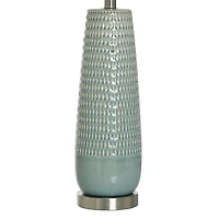 Sage Green Ceramic Dimpled Table Lamp