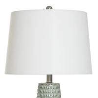 Sage Green Ceramic Dimpled Table Lamp