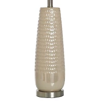 Cream Ceramic Dimpled Table Lamp