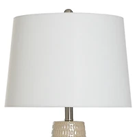 Cream Ceramic Dimpled Table Lamp