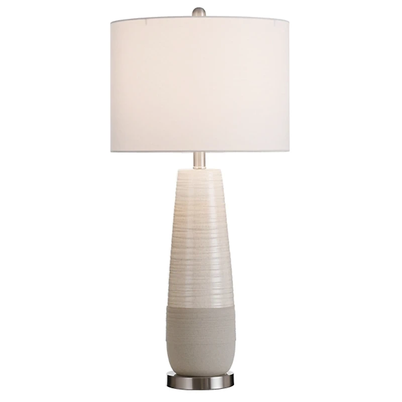 Cream Speckled Two Tone Table Lamp