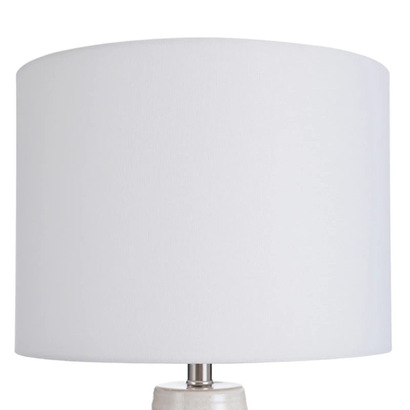 Cream Speckled Two Tone Table Lamp