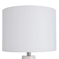 Cream Speckled Two Tone Table Lamp