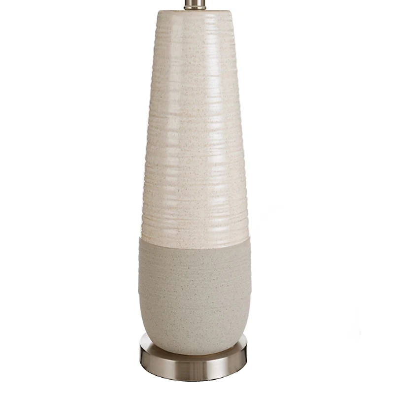 Cream Speckled Two Tone Table Lamp