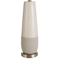 Cream Speckled Two Tone Table Lamp