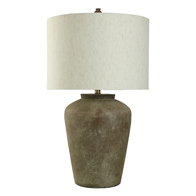 Rustic Cement Cotta Table Lamp