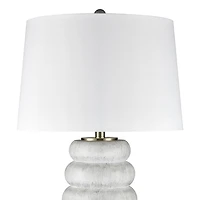 White Stacked Bubble Table Lamp