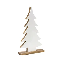 White Straight Silhouette 2-pc. Christmas Tree Set