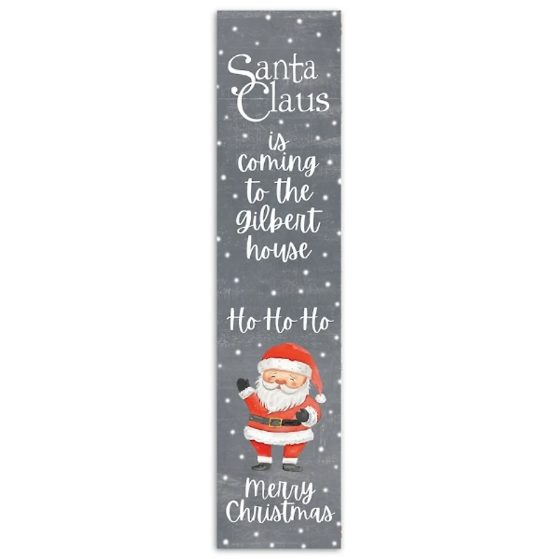 Personalized Santa Claus is Coming Porch Board