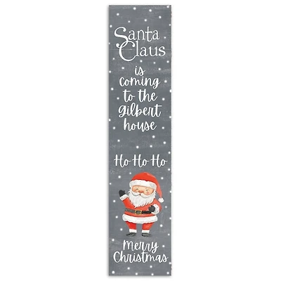 Personalized Santa Claus is Coming Porch Board