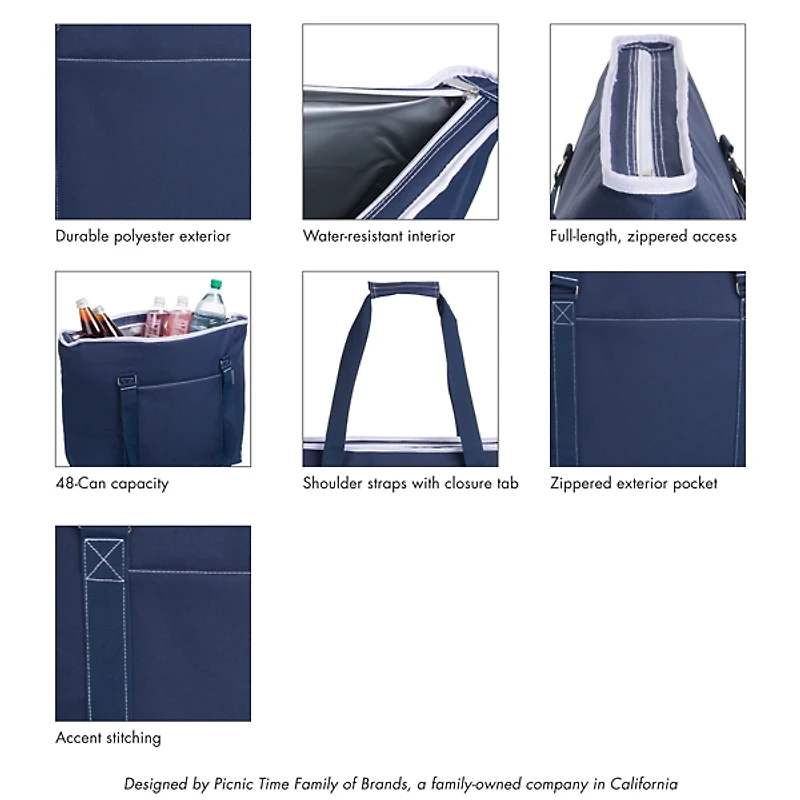 Navy Michigan Wolverines Tahoe XL Cooler Tote Bag