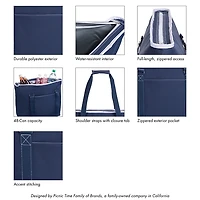 Navy Michigan Wolverines Tahoe XL Cooler Tote Bag
