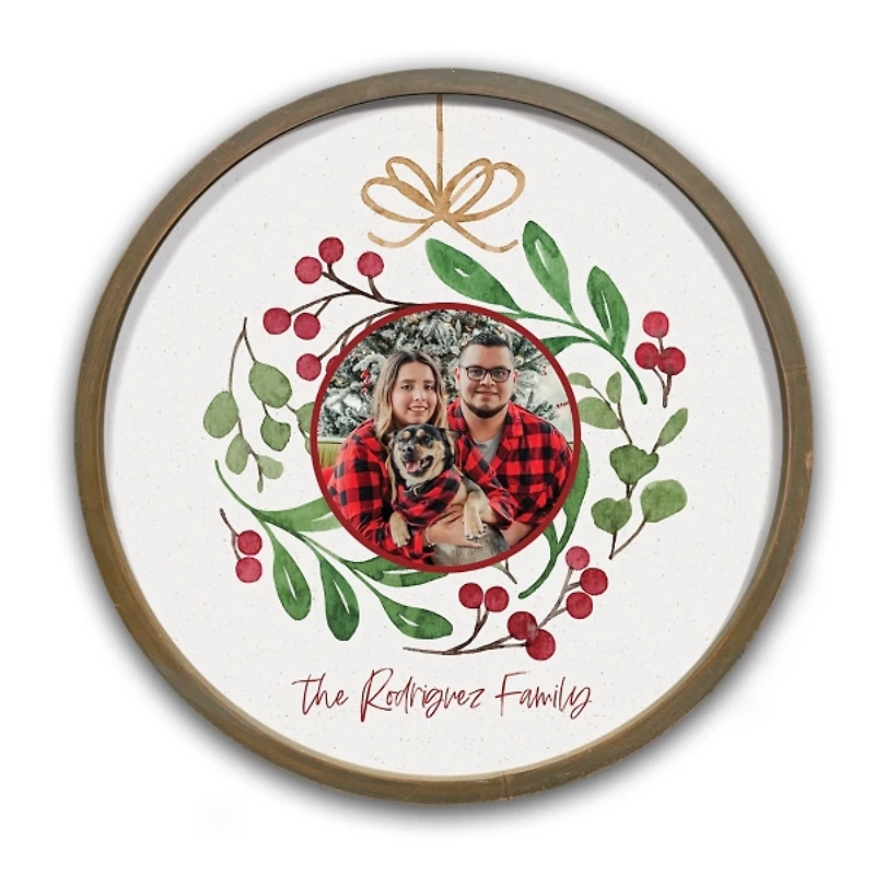 Personalized Holly Family Ornament Wall Plaque