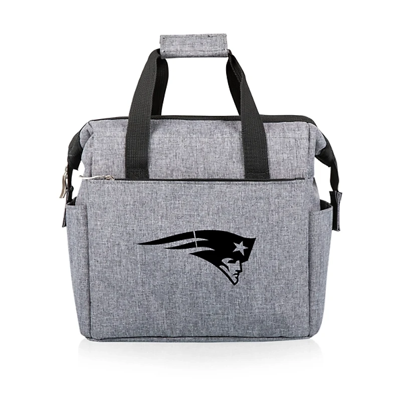 Gray New England Patriots Cooler Tote Bag