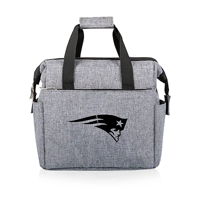 Gray New England Patriots Cooler Tote Bag