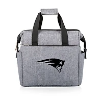 Gray New England Patriots Cooler Tote Bag