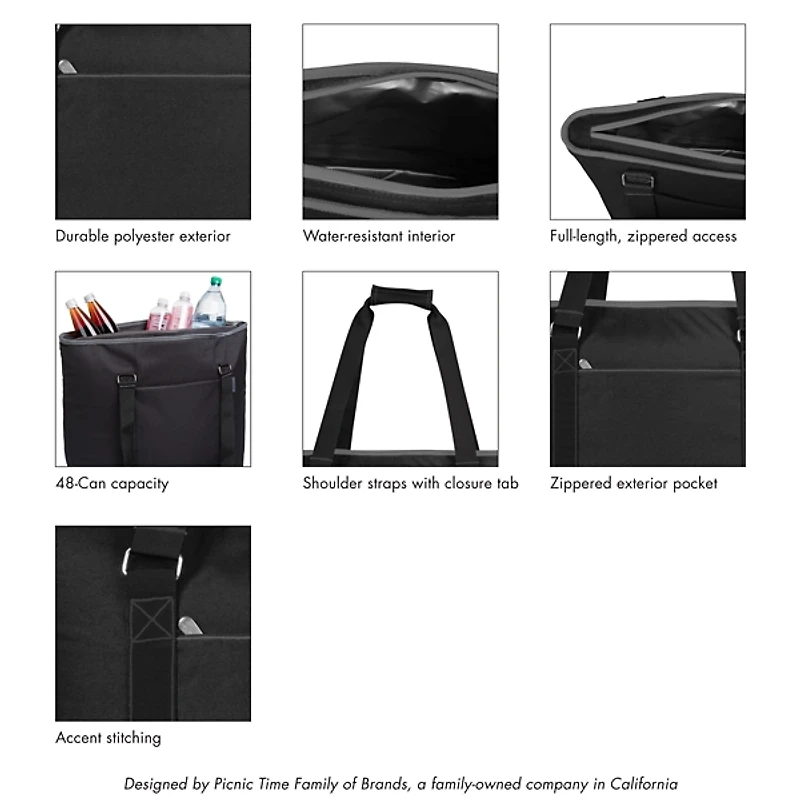 Black New York Giants Tahoe XL Cooler Tote Bag