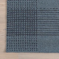 Blue Oregon Plaid Wool Area Rug