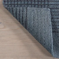 Blue Oregon Plaid Wool Area Rug