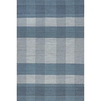 Blue Oregon Plaid Wool Area Rug