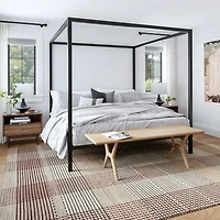 Tan Oregon Plaid Wool Area Rug