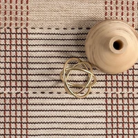 Tan Oregon Plaid Wool Area Rug