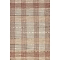 Tan Oregon Plaid Wool Area Rug