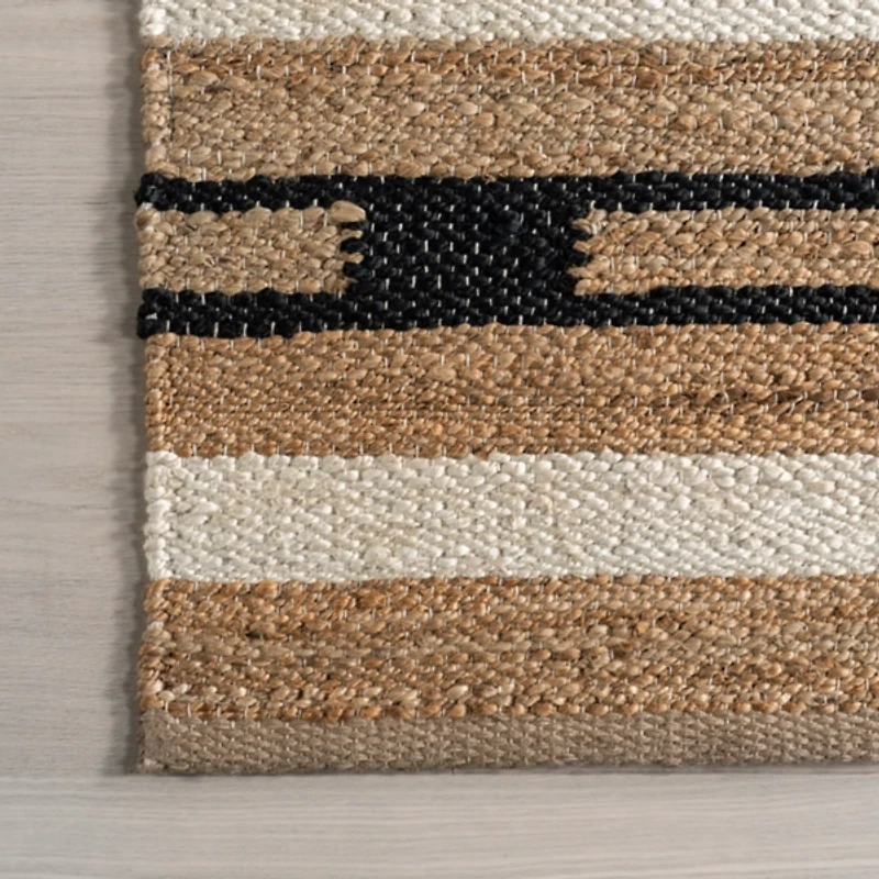 Raleigh Striped Jute Area Rug