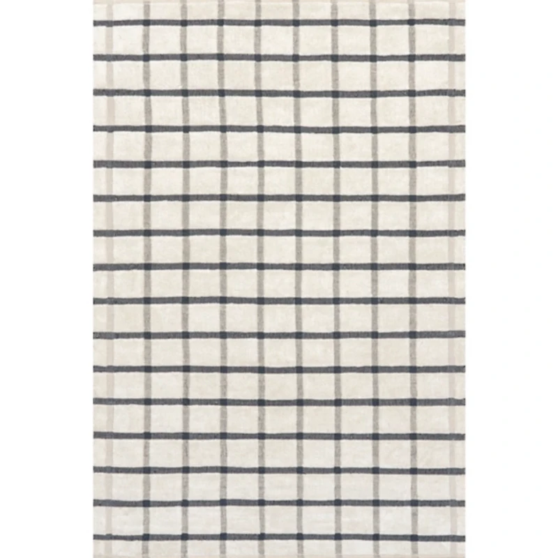 Rowena Checked Wool Area Rug