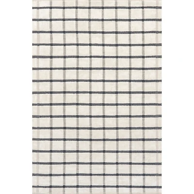 Rowena Checked Wool Area Rug, 6x9