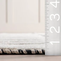 Merrick Tasseled Cotton and Wool Area Rug