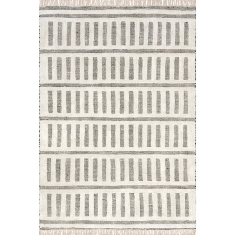 Merrick Tasseled Cotton and Wool Area Rug