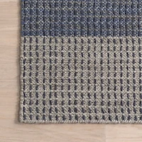 Blue Portland Plaid Wool Area Rug
