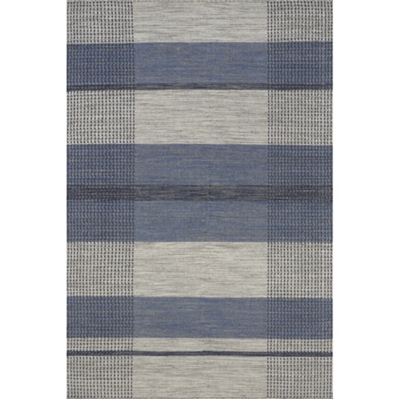 Blue Portland Plaid Wool Area Rug