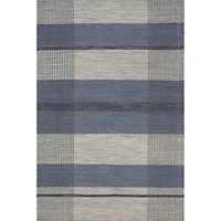 Blue Portland Plaid Wool Area Rug