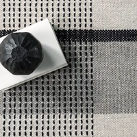 Gray Portland Plaid Wool Area Rug
