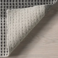 Gray Portland Plaid Wool Area Rug, 4x6