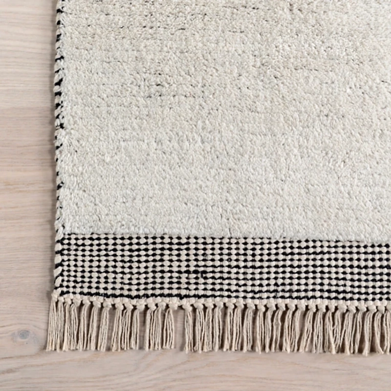 Hyperion Tasseled Cotton and Wool Area Rug