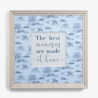 Blue Print Best Memories at Home Wall Plaque
