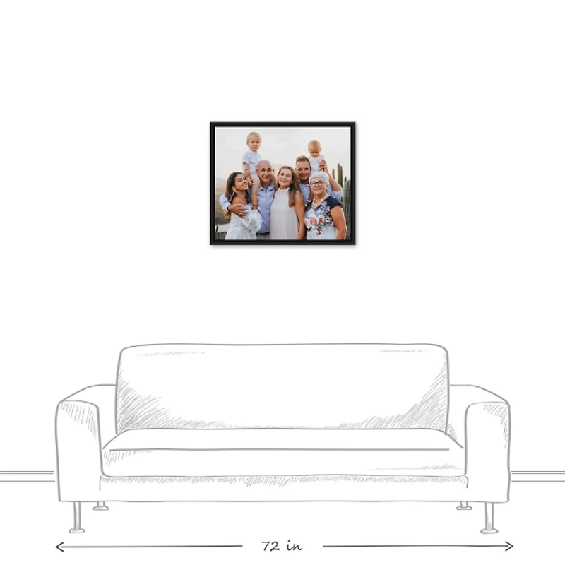 Personalized Photo Horizontal Framed Canvas, 26x22